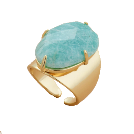 Amazonite Ring For Soothing Harmony and Inner Truth