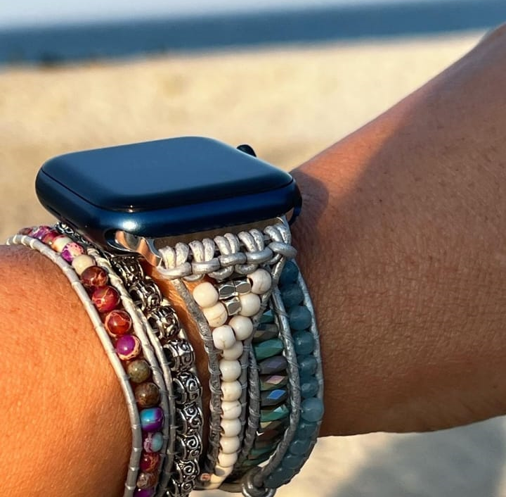 Bracelet pour Apple Watch en Jaspe Océan Pour Protection