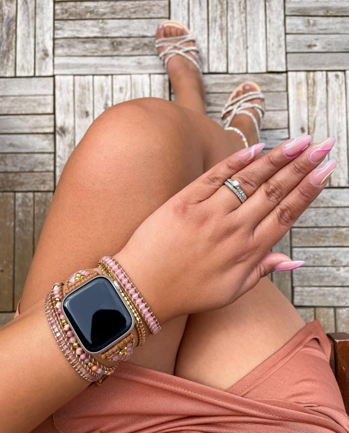 Bracelet pour Apple Watch en Quartz Rose