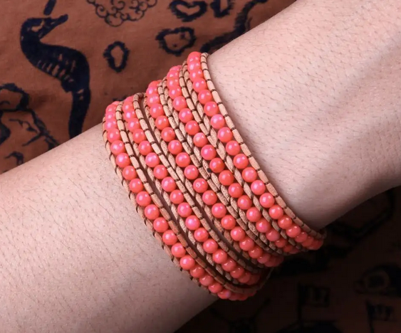 “Rhodonite” Serenity Wrap Bracelet