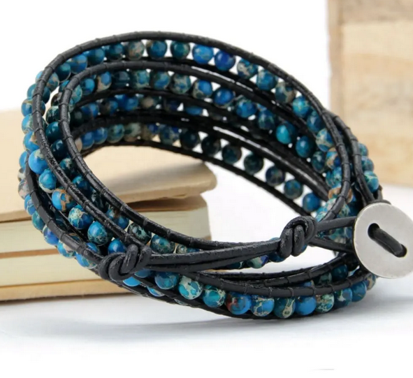 Jade Harmony Wrap Bracelet “Luminous Serenity”