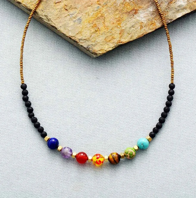 7 Chakras Necklace with 7 Pearls: Energy Balance and Inner Harmony