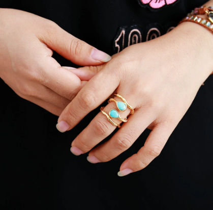 Ring with Turquoise Stones: Inner Harmony and Radiant Confidence