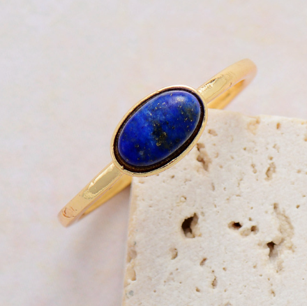 Trio of Lapis Lazuli, Labradorite and Turquoise Rings for Mental Clarity, Protection and Authentic Expression