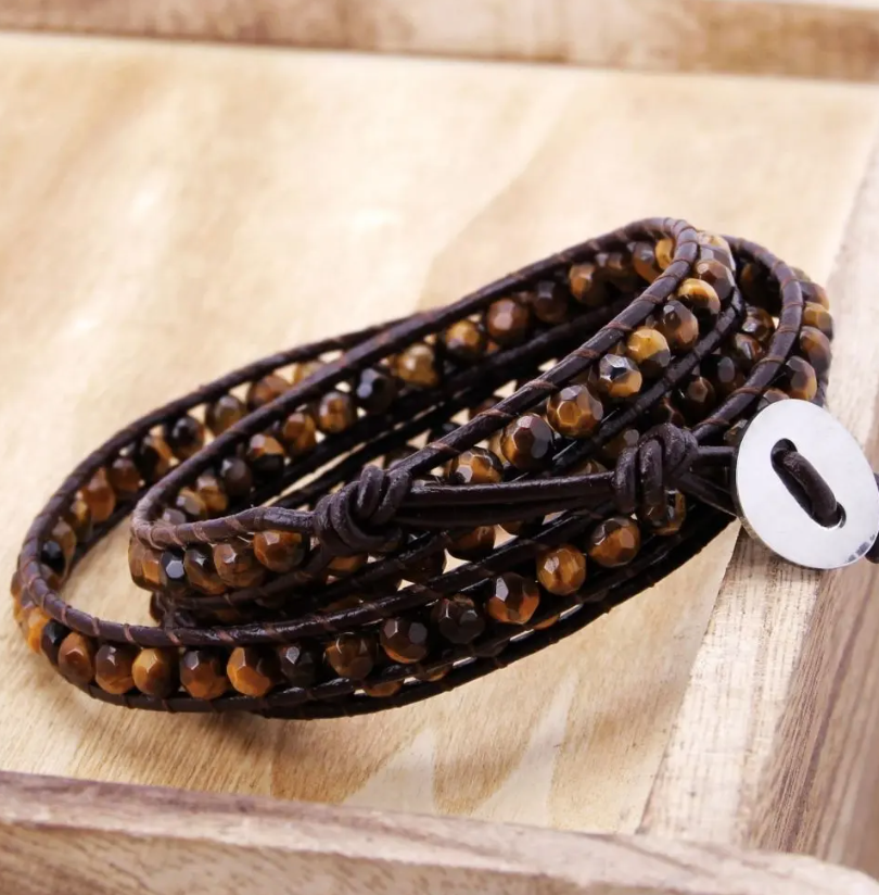 Comfort Wrap Bracelet “Heat of Brown Quartz”