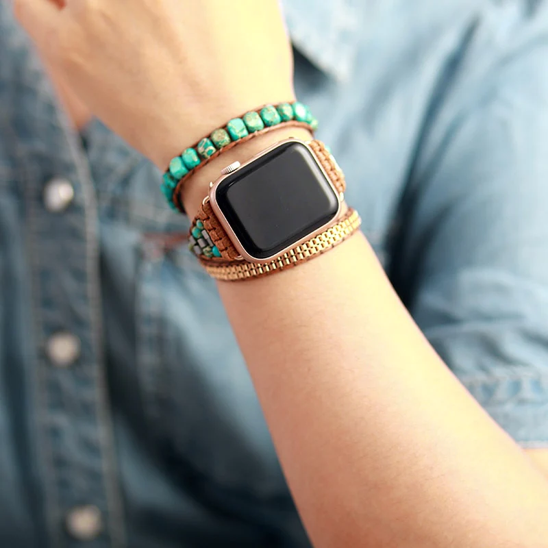 Bracelet pour Apple Watch en Turquoise Pour Energie Calmante