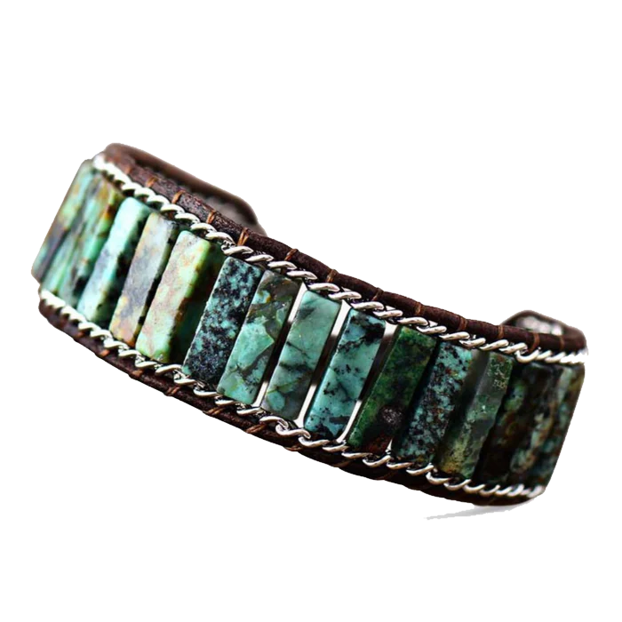 Oceanic Turquoise Cuff Bracelet for Creativity and Prediction