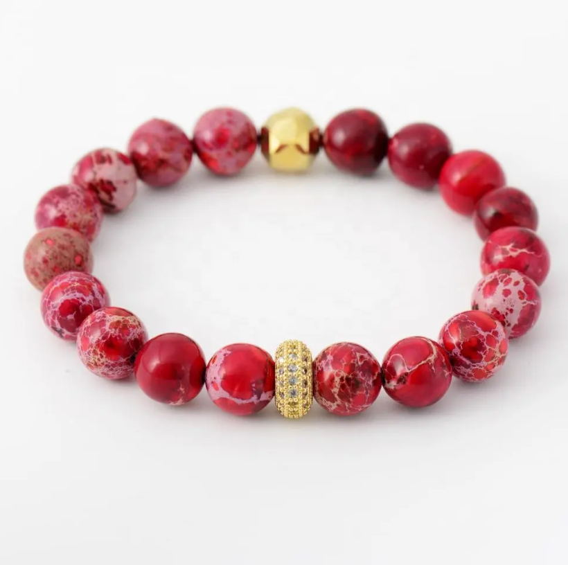 Energy Bracelet “Passionate Fire in Red Jasper”