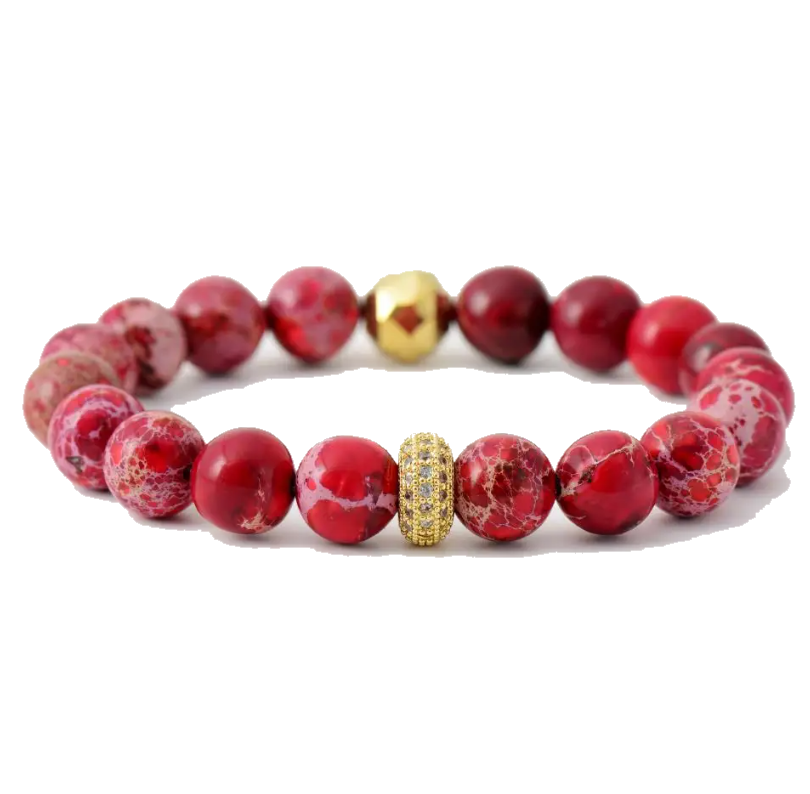 Energy Bracelet “Passionate Fire in Red Jasper”