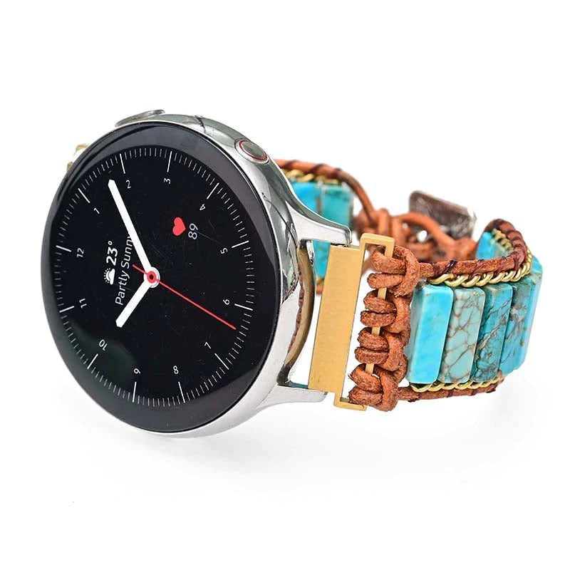 Native Turquoise Watch Strap for Samsung Galaxy or Garmin