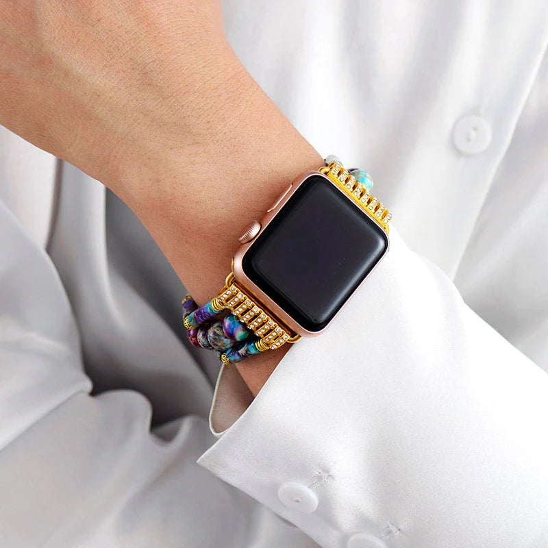 Lavender Jasper Stretch Bracelet for Apple Watch