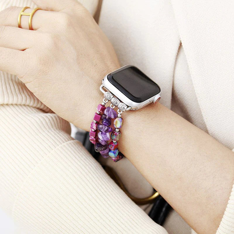 Bracelet Extensible Royal Améthyste pour Apple Watch