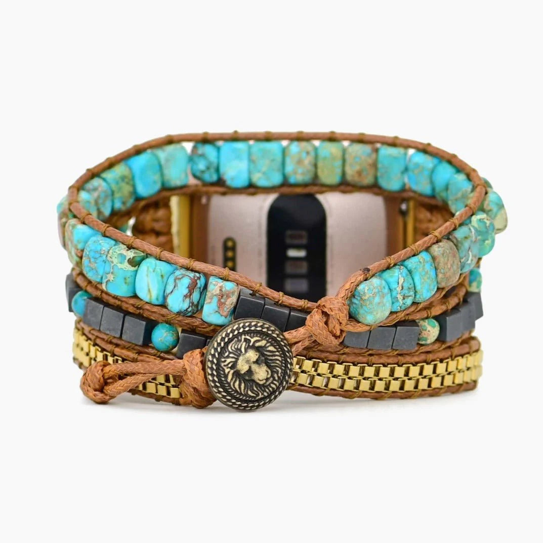 Bracelet de Montre Énergie Apaisante Turquoise pour Fitbit Versa 3 / Sense
