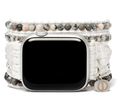 Bracelet pour Apple Watch en Labradorite Blanche Pour Protection