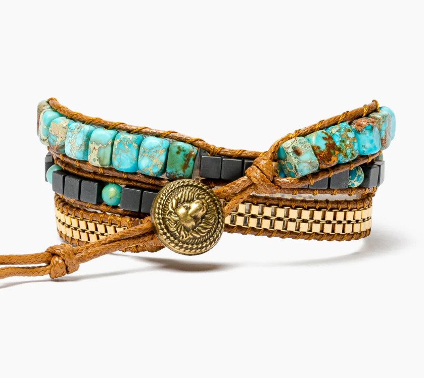 Bracelet d&#39;énergie vintage en turquoise