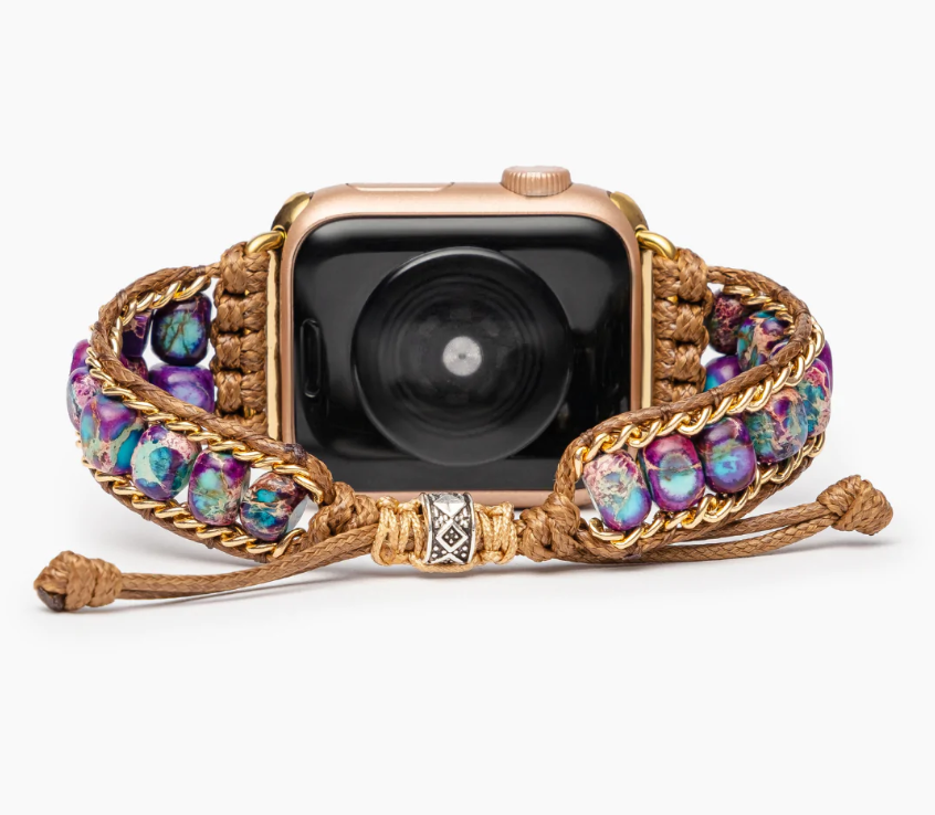 Bracelet for Apple Watch in “Clair de Lune” Jasper | For Protection